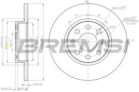 BREMSI CD7784S - B. DISC FIAT, OPEL, VAUXHALL