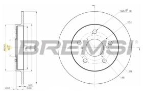 BREMSI CD7788S - B. DISC OPEL, TOYOTA