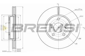 BREMSI CD7789V - B. DISC OPEL, TOYOTA