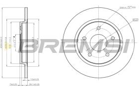 BREMSI CD7808S - B. DISC FIAT, DODGE, CHRYSLER