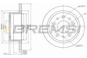 BREMSI CD7823S - B. DISC FIAT, PEUGEOT, CITROEN