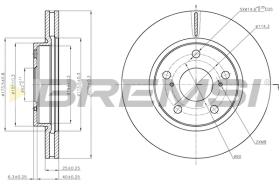 BREMSI CD7838V - B. DISC TOYOTA