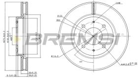 BREMSI CD7845V - B. DISC MITSUBISHI