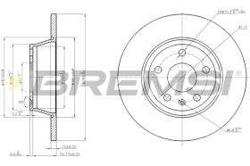 BREMSI CD7848S - B. DISC AUDI
