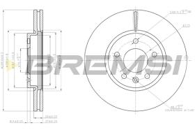 BREMSI CD7870V - B. DISC OPEL, VAUXHALL, CHEVROLET