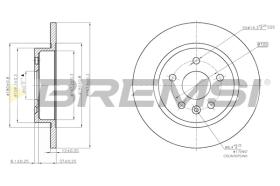 BREMSI CD7872S - B. DISC OPEL, VAUXHALL, CHEVROLET