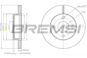 BREMSI CD7884V - B. DISC NISSAN