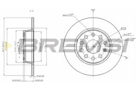 BREMSI CD7895S - B. DISC VW, AUDI, SEAT, SKODA