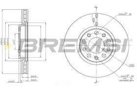 BREMSI CD7956V - B. DISC FIAT, ALFA ROMEO, JEEP
