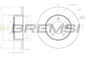 BREMSI CD7976S - B. DISC RENAULT, NISSAN, OPEL