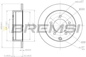 BREMSI CD7986S - B. DISC MITSUBISHI