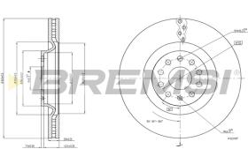 BREMSI CD8000V - B. DISC VW, AUDI, SEAT, SKODA