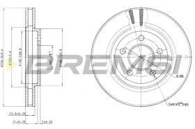 BREMSI CD8001V - B. DISC CHRYSLER