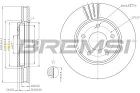 BREMSI CD8040V - B. DISC NISSAN
