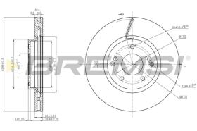 BREMSI CD8091V - B. DISC SSANGYONG