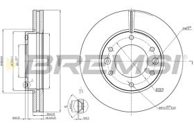 BREMSI CD8111V - B. DISC HYUNDAI