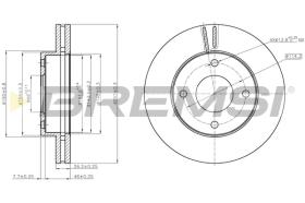 BREMSI CD8134V - B. DISC NISSAN, MITSUBISHI