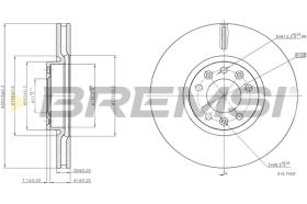 BREMSI CD8156V - B. DISC OPEL, PEUGEOT, CITROEN, DS
