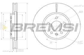 BREMSI CD8191V - B. DISC OPEL, VAUXHALL