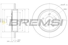 BREMSI CD8207S - B. DISC FORD, MAZDA