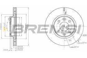 BREMSI CD8327V - B. DISC RENAULT, DACIA, SMART