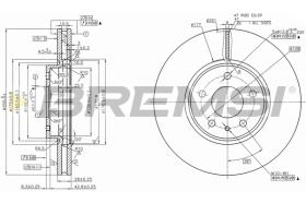 BREMSI CD8337V - B. DISC FORD