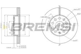 BREMSI CD8400V - B. DISC VW, AUDI, SEAT, SKODA