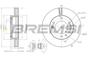 BREMSI CD8462V - B. DISC FORD