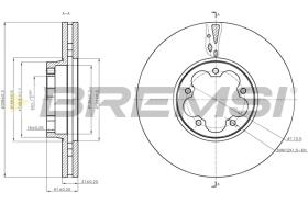 BREMSI CD8468V - B. DISC FORD