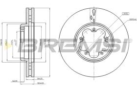 BREMSI CD8469V - B. DISC FORD