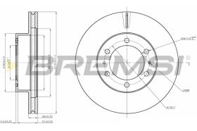BREMSI CD8475V - B. DISC TOYOTA