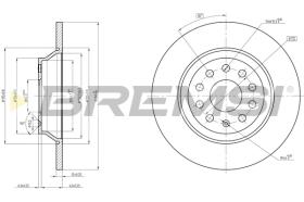 BREMSI CD8506S - B. DISC VW, AUDI, SEAT, SKODA