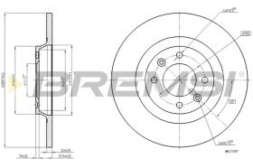 BREMSI CD8511S - B. DISC PEUGEOT, CITROEN, DS