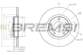 BREMSI CD8569S - B. DISC OPEL, PEUGEOT, CITROEN