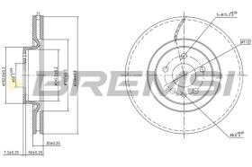 BREMSI CD8597V - B. DISC AUDI