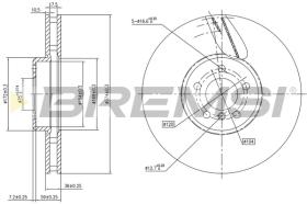 BREMSI CD8619VRD - B. DISC BMW