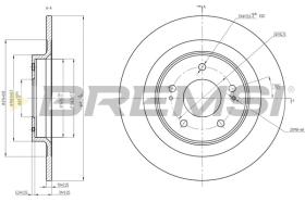BREMSI CD8652S - B. DISC PEUGEOT, CITROEN, MITSUBISHI