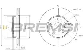 BREMSI CD8653V - B. DISC TOYOTA