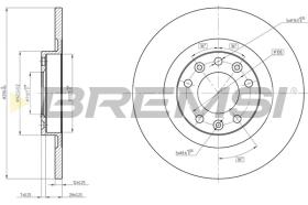BREMSI CD8654S - B. DISC OPEL, PEUGEOT, CITROEN, TOYOTA