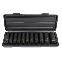 JBM 53744 - SET DE 11 VASOS DE IMPACTO 12 CANTOS 1/2' LARGOS