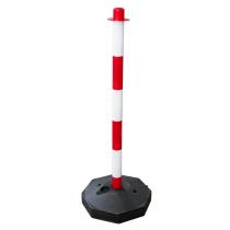 JBM 53808 - POSTE DE PLÁSTICO PARA CADENA - ROJO / BLANCO