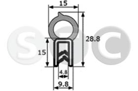 STC T448534 - PERFIL CONTORNO MALETERO UNIVERSAL