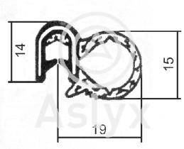 ASLYX AS100601 - PERFIL CONTORNO PUERTA UNIV