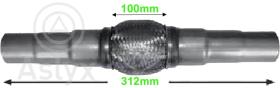 ASLYX AS102045 - FLEXIBLE ESCAPE L 312 MM MALLA 100 MM
