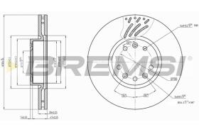 BREMSI CD7324V - B. DISC OPEL, PEUGEOT, CITROEN, TOYOTA