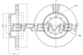 BREMSI CD5103V - B. DISC RENAULT TRUCKS