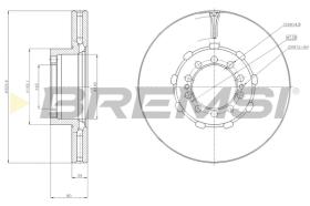BREMSI CD5218V - B. DISC RENAULT TRUCKS