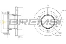 BREMSI CD5264V - B. DISC DIA.322  NISSAN ATLEON