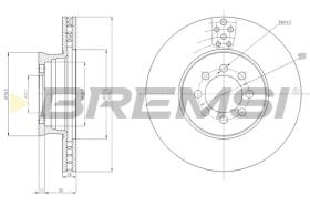BREMSI CD5335V - B. DISC MERCEDES-BENZ