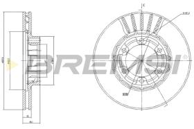 BREMSI CD6458V - B. DISC MITSUBISHI